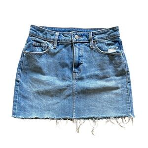 Vintage Old Navy Upcycled Raw Hem Denim Mini Skirt